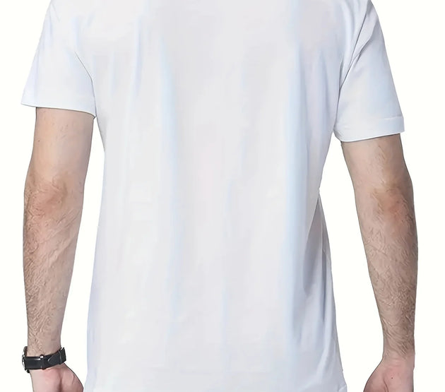 Summer Men'S Fashion Short-Sleeve T-Shirt with Letter Pattern Print