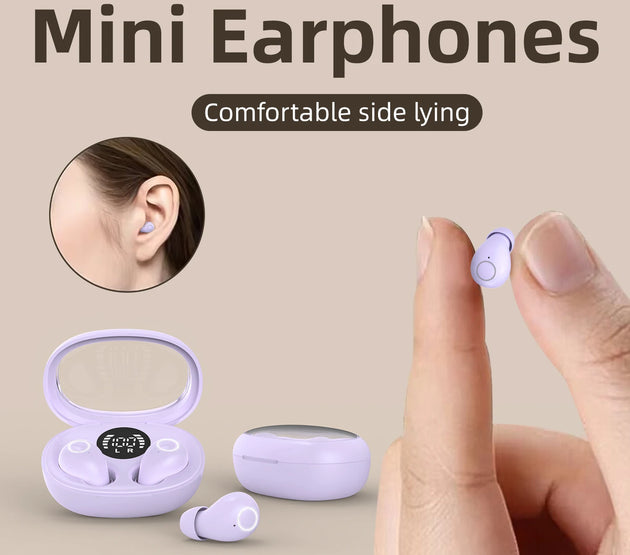 Sleep Hidden Headphones Wireless Invisible Earbuds for Sleeping Sleep Tiny Earbuds for Side Sleepers Tiny Smallest Earphones