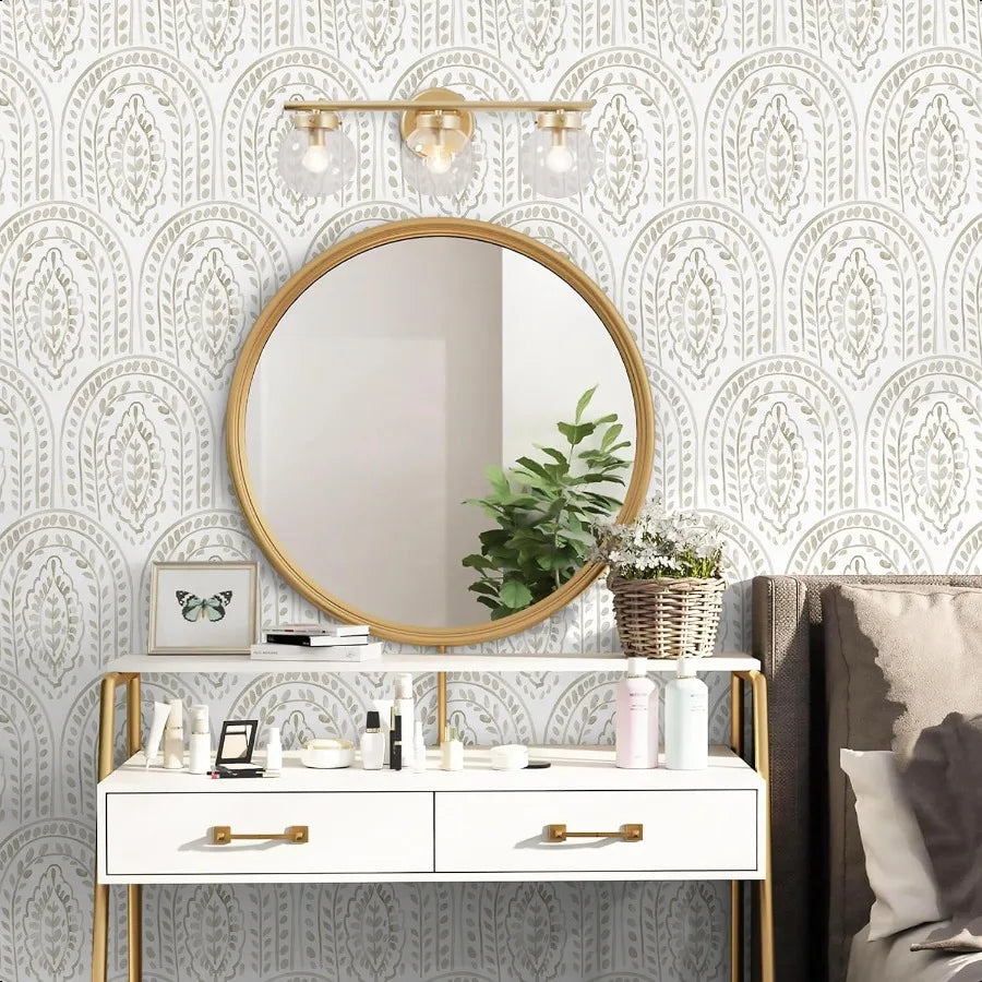 Peel and Stick Wallpaper Boho Modern Wall Paper Peel and Stick Removable Contact Paper Self Adhesive Wallpapers for Bedroom and