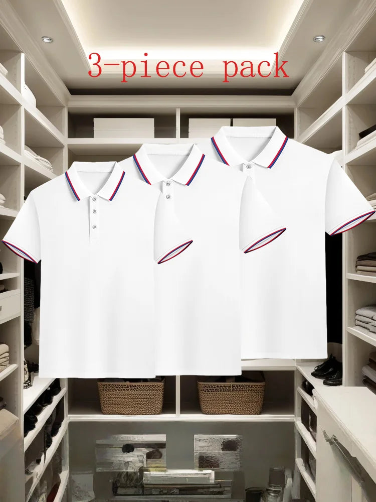Luxury Brand POLO Shirt Summer 100% Pure Cotton Summer Men's Short Sleeve New Hot Selling Design Comfortable Business Shirt