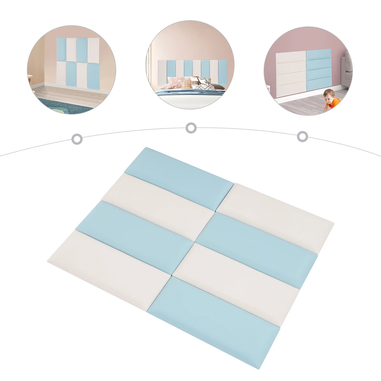 8 Wall Stickers Decorative Pads for Anti-collision Waterproof and Anti Fouling Wall Stickers Suitable for Bedroom Wall Stickers
