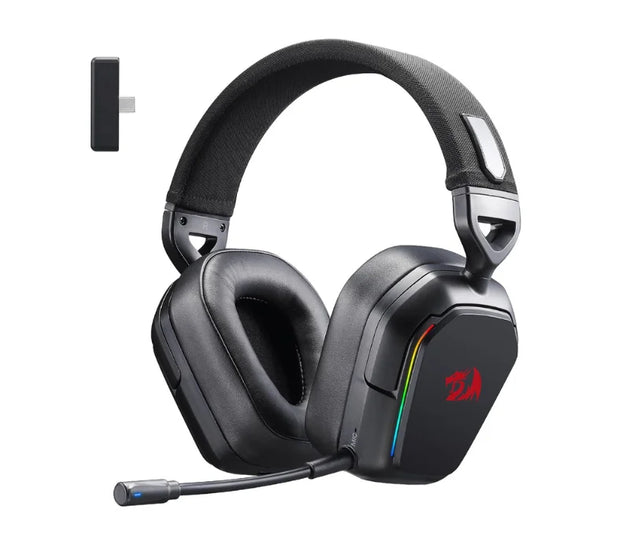 Redragon H868 3-Mode Wireless RGB Gaming Headset 7.1 Surround Sound 40 mm Drivers Noise-canceling Microphone Over-Ear Headphones